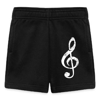 scratch Musik Notenschlüssel - Musiker und Bands - Baby Shorts - Schwarz - Vorne
