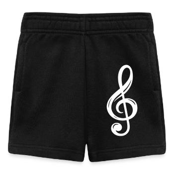 Notenschlüssel Symbol - Baby Shorts - Schwarz - Vorne