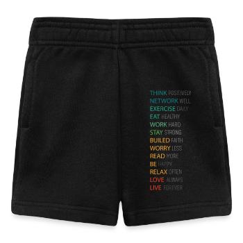 PENSEZ POSITIF - Short Bébé - noir - Devant