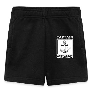 Captain Schiffanker Anker Nordsee Spruch Geschenk - Baby Shorts - Schwarz - Vorne