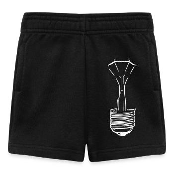 Lampe mit defektem Glaskolben - Baby Shorts - Schwarz - Vorne