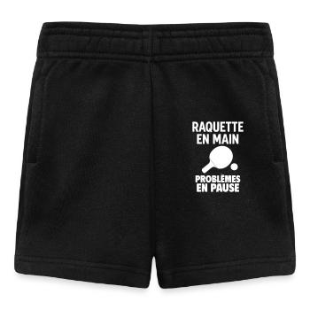 Raquette en main Ping Pong ping pong ping-pong - Short Bébé - noir - Devant