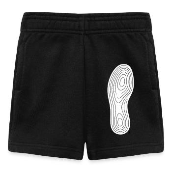 Concentric Footprint Sole Art Hiking Camping - Baby Shorts - black - Front