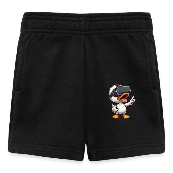 VR Ente Gamer Zocker Computer Nerd - Baby Shorts - Schwarz - Vorne