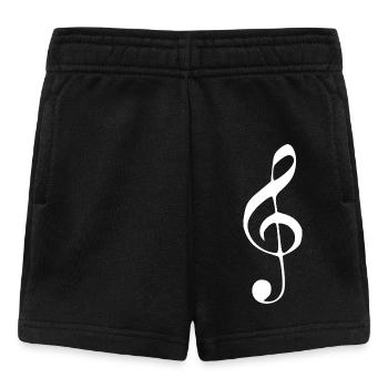 Musik Notenschlüssel Note Musiknote weiß - Baby Shorts - Schwarz - Vorne