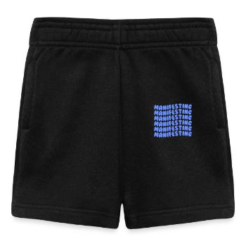 Se manifestant en bleu clair - Short Bébé - noir - Devant