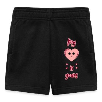 My Heart Is Yours | My heart belongs to you - Baby Shorts - black - Front