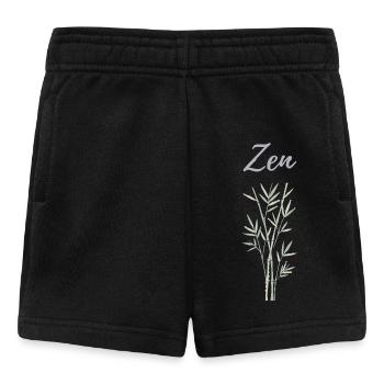 Méditation zen en bambou Pleine conscience - Short Bébé - noir - Devant