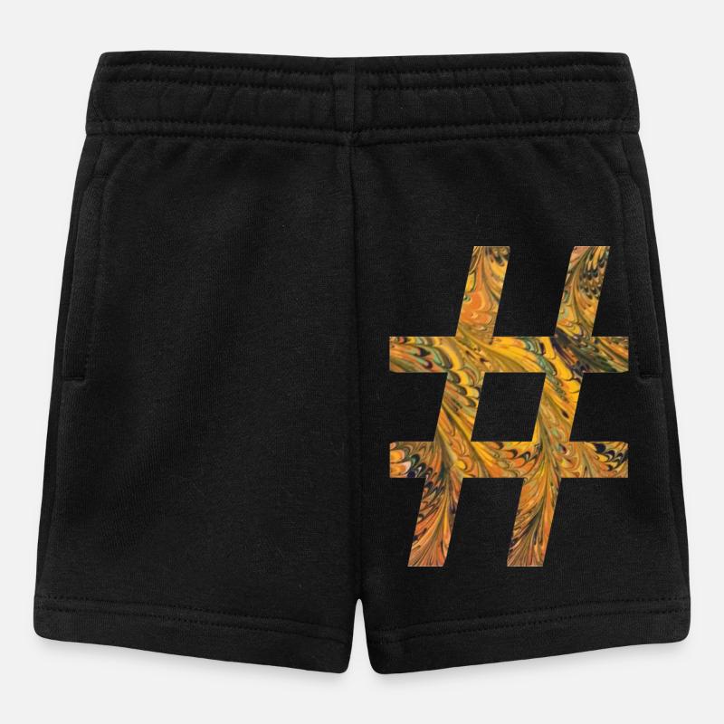 hashtag symbol e 116 - Baby Shorts - Schwarz