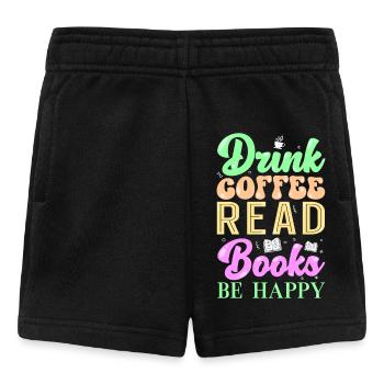 Lire des livres sur le café - Short Bébé - noir - Devant