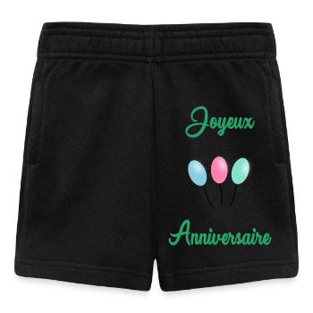 JOYEUX ANNIVERSAIRE - Short Bébé - noir - Devant