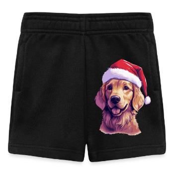 Chien Golden Retriever de Noël - Short Bébé - noir - Devant