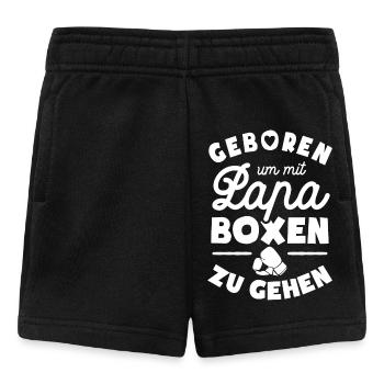 Geboren um mit Papa boxen zu gehen - Baby Shorts - Schwarz - Vorne