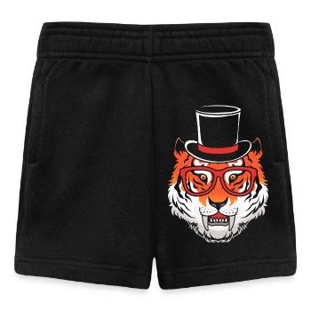 Tigre à dents de sabre - Short Bébé - noir - Devant