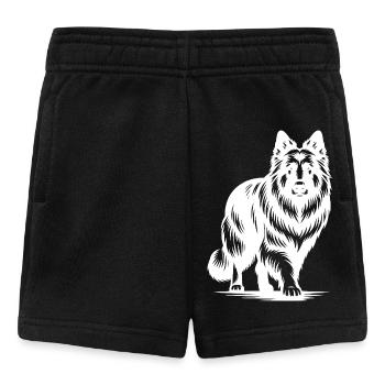 Shepherd Dog Portrait Tattoo Style - Baby Shorts - black - Front