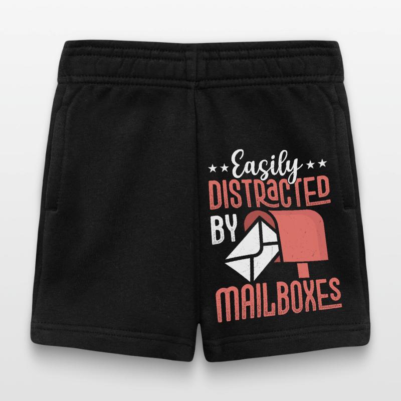Easily Distracted By Mailboxes Mail Postal Worker Baby Shorts