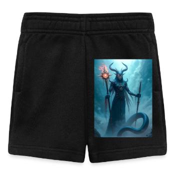 Veles, Slavic underworld god with serpent - Baby Shorts - black - Front