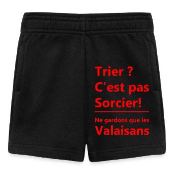 Trier c'est pas sorcier ! Ne gardons que les Valai - Short Bébé - noir - Devant