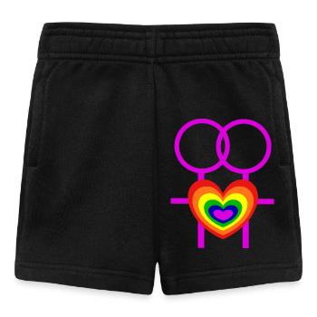 lesbienne femmes femmes symboles féminins CSD - Short Bébé - noir - Devant