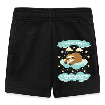 Sleeping Faultsloth Motivation - Baby Shorts - black - Front