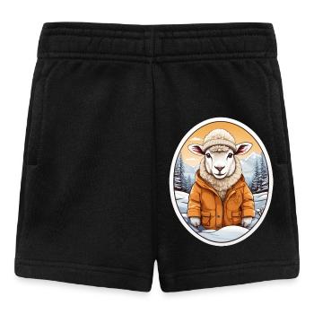 Cute cuddly sheep - Baby Shorts - black - Front