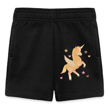 Licorne, Cheval, Poney, Pégase - Short Bébé - noir - Devant