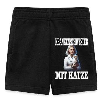 Krankenschwester mit Katze - schönes Katzen Design - Baby Shorts - Schwarz - Vorne