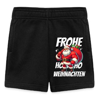 Muskel Weihnachtsmann Frohe Weihnachten - Baby Shorts - Schwarz - Vorne