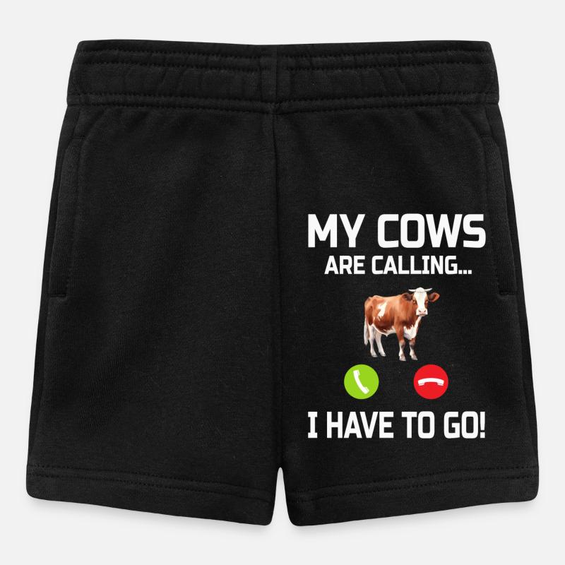 Kuh Kühe - Baby Shorts - Schwarz