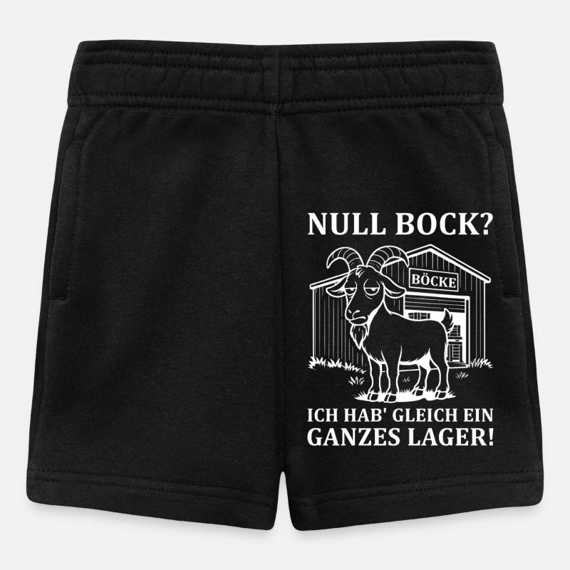 Null Bock - Ausdruck von Gleichgültigkeit - Baby Shorts - Schwarz