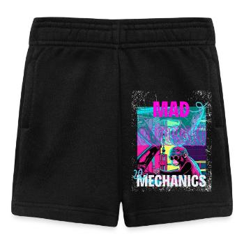 Mad Mechanics – Neon Monkey Garage Art - Baby Shorts - black - Front