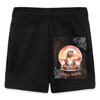 Chill Relax Capybara – Cute Calm Animal Design - Baby Shorts - black - Front