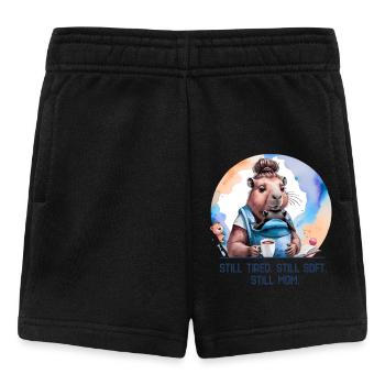 Still Tired. Still Soft. Still Mom. New Mom Design - Baby Shorts - Schwarz - Vorne