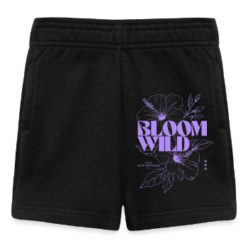 Bloom Wild Botanical Illustration - Baby Shorts - black - Front