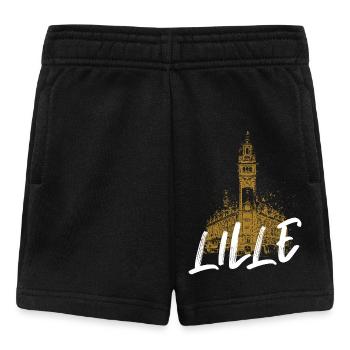 Tour of Old Lille with calligraphy - Baby Shorts - black - Front