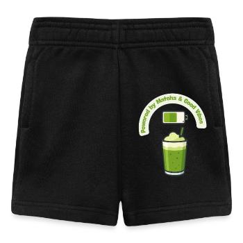 Shake énergétique matcha avec de bonnes vibrations - Short Bébé - noir - Devant