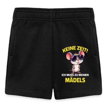No time, I have to go to my girls' mouse sayings - Baby Shorts - black - Front