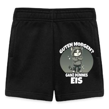 Guten Morgen ganz dünnes Eis - Baby Shorts - Schwarz - Vorne