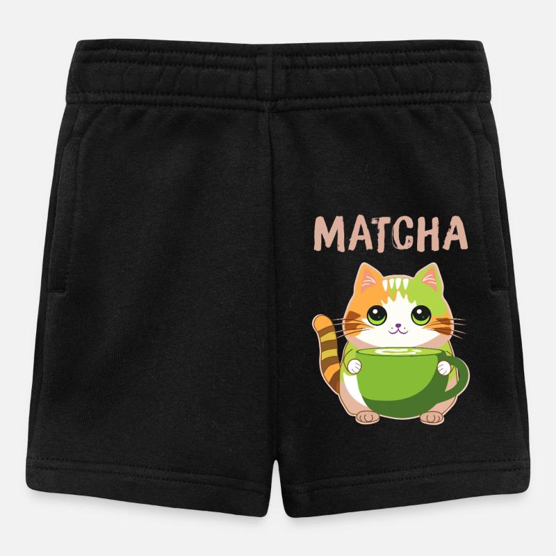 Matcha Katze - Baby Shorts - Schwarz
