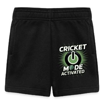 Drôle de cricket : Jeu de cricket vintage - Short Bébé - noir - Devant