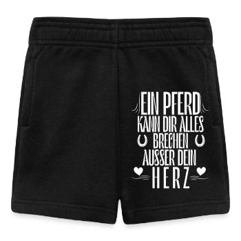 A horse can break you everything but your heart - Baby Shorts - black - Front
