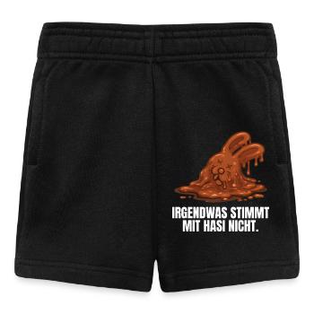 Schokoladenhase Ostern - Baby Shorts - Schwarz - Vorne
