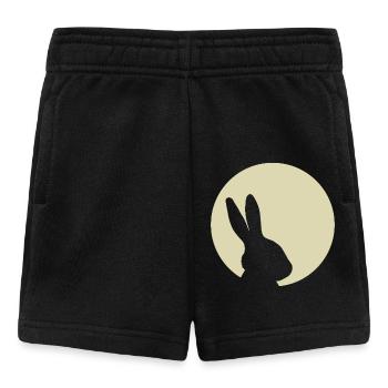 Lapin Lune Lapin Lapin Lapin Pâques - Short Bébé - noir - Devant