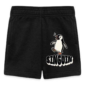 Singing Penguin - Singuin - Baby Shorts - black - Front