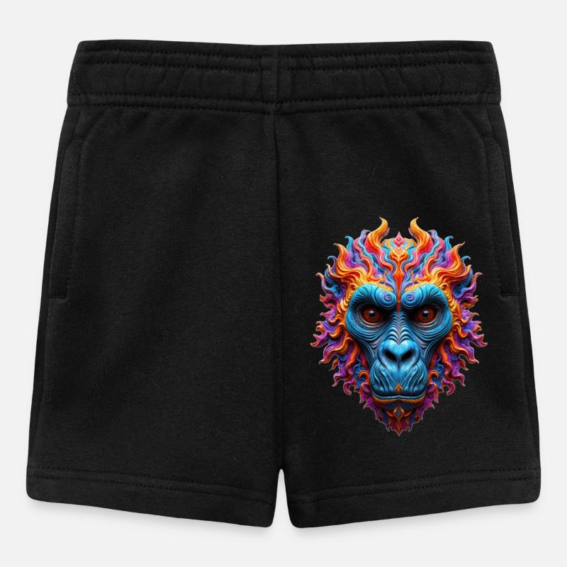 Gorille Flamboyant Éclatant - Short Bébé - noir