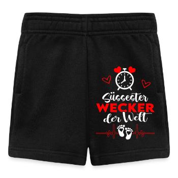 Bester Wecker der Welt Süß Baby Säugling - Baby Shorts - Schwarz - Vorne