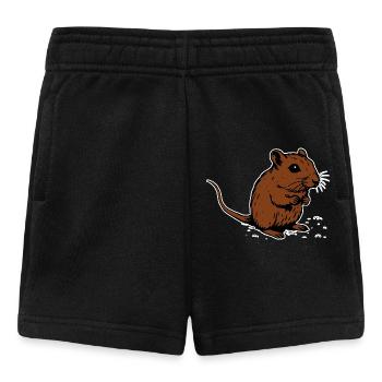 Rennmaus braun Geschenk - Baby Shorts - Schwarz - Vorne