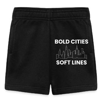 Bold Cities Soft Lines GIS Stadtplanung - Baby Shorts - Schwarz - Vorne
