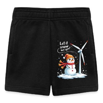 Stop Wind Turbines - Let it Snow, Not Spin - Baby Shorts - black - Front
