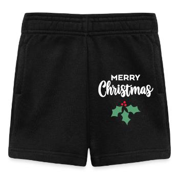 Merry Christmas Holly - Baby Shorts - black - Front